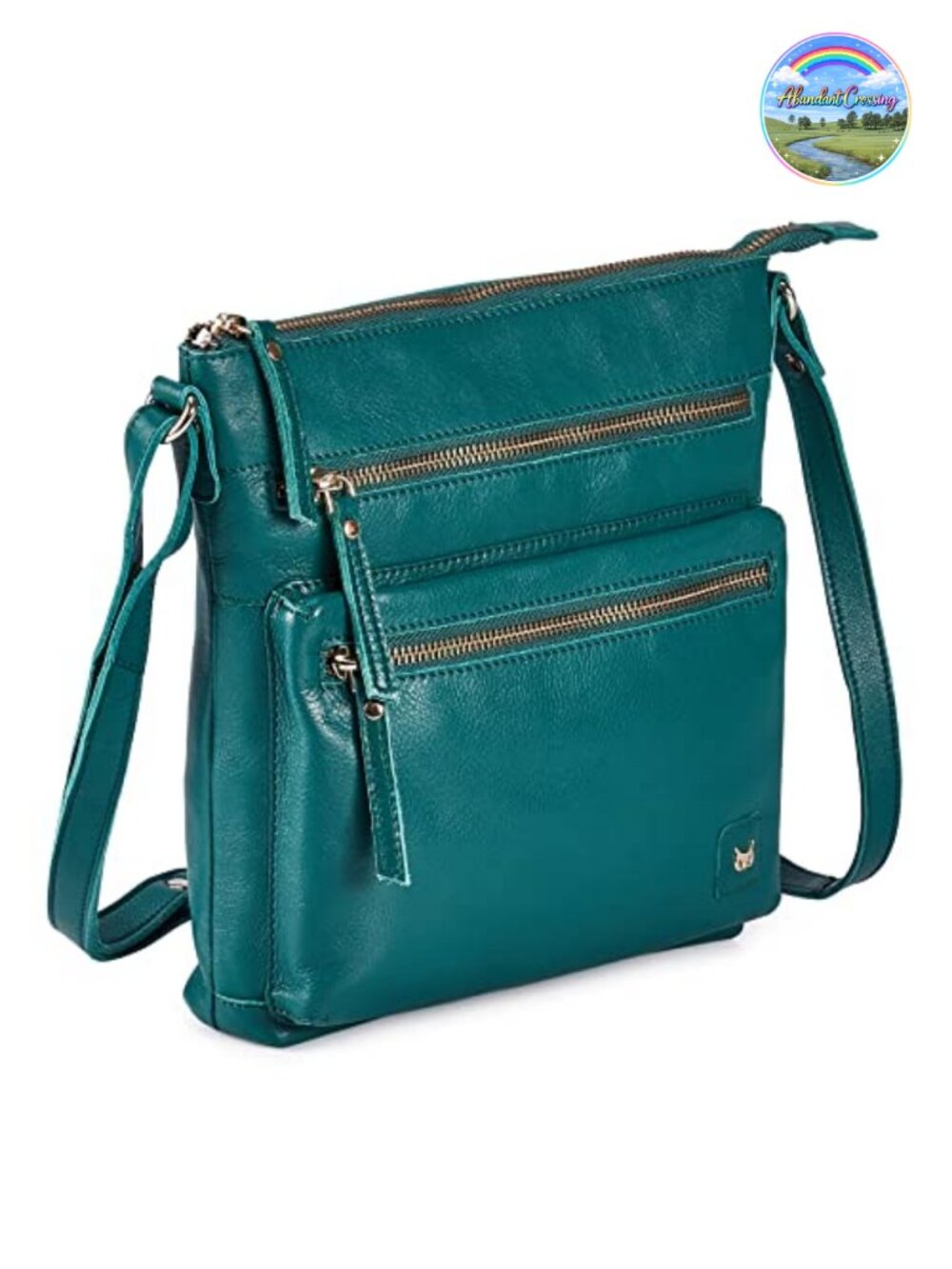 Genuine Full-Grain Cow Leather Crossbody Bag Handcrafted Travel Purse